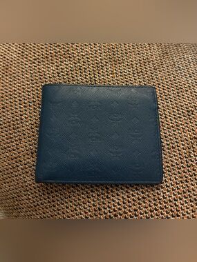 MCM Monogram Embossed Leather Trifold Wallet